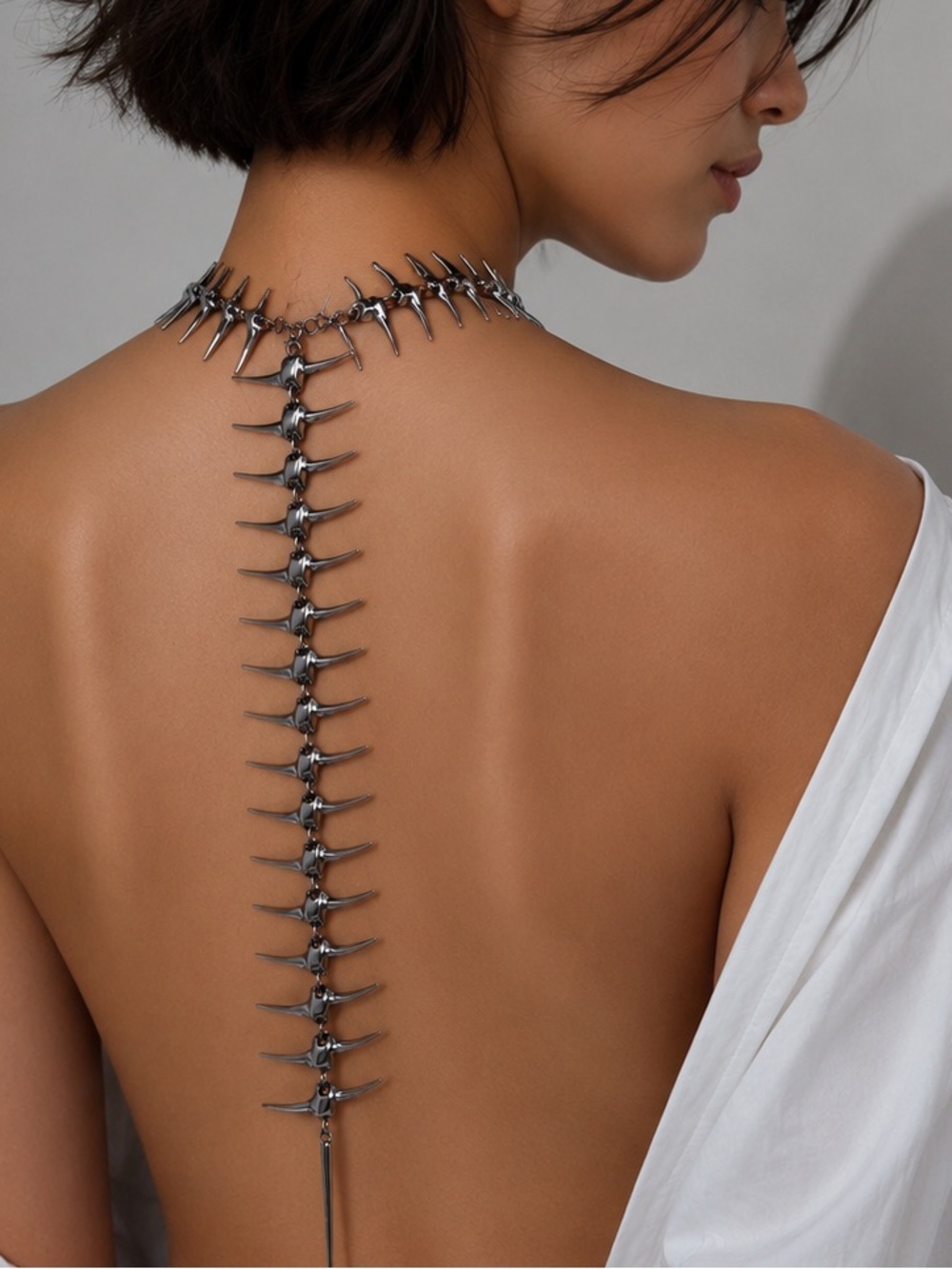 Spine-Back Statement Necklace
